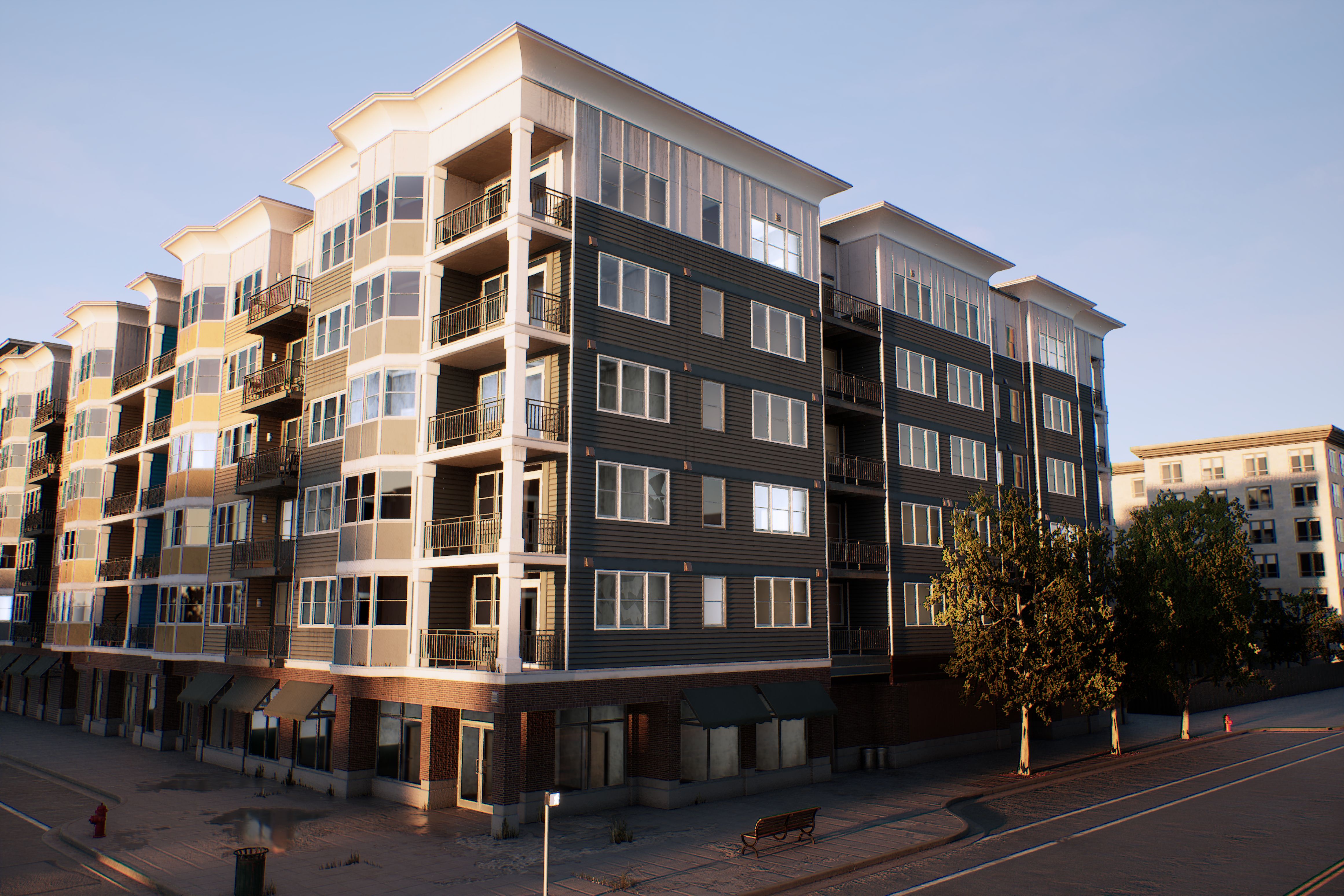 Modern office building visualization